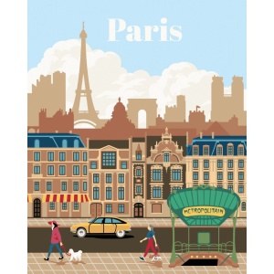 Ravensburger - CreArt pictura pe numere pentru adulti Paris plin de culoare - Img 3
