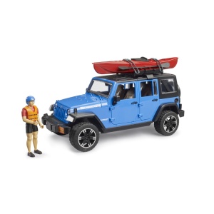 Bruder Jeep Wrangler Rubicon Unlimited cu caiac si figurina - Img 3