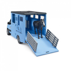 Bruder - Transportor De Animale Mercedes Benz Cu Un Cal - Img 3