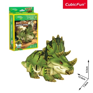 Cubic Fun - National Geographic Dinozauri Puzzle 3D Triceratops 61 piese - Img 2