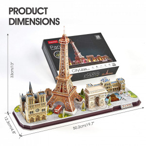 Cubic Fun - Puzzle 3D Led Paris 115 Piese - Img 3