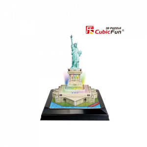 Cubic Fun - Puzzle 3D Led Statuia Libertatii 37 Piese - Img 2