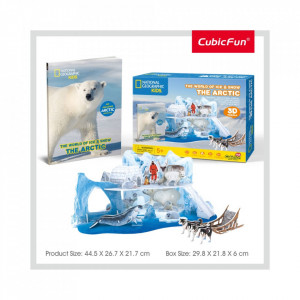 Cubic Fun - Puzzle 3D si Brosura-Lumea De Gheata 73 Piese - Img 2