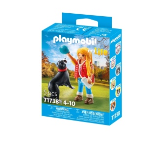 Playmobil - Figurina femeie cu animalut de colectie caine de Munte - Img 3