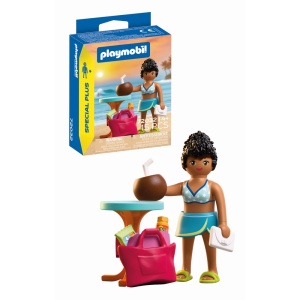 Playmobil - Figurina femeie in vacanta la plaja
