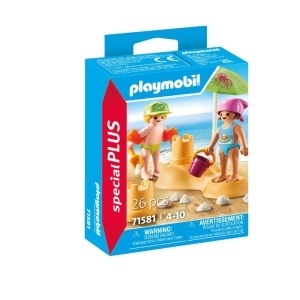 Playmobil - Figurine copii cu castel de nisip - Img 2