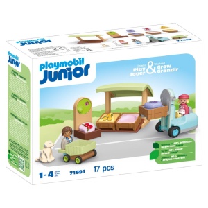 Playmobil Junior - Taraba la piata si stivuitor - Img 2