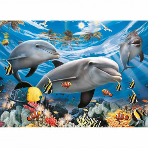 Puzzle Delfini Zambitori, 60 Piese - Img 2