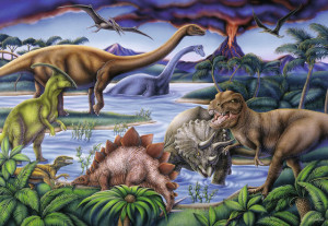 Puzzle Locul De Joaca Al Dinozaurilor, 35 Piese - Img 2