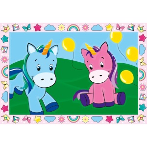 Ravensburger - CreArt pictura pe numere pentru copii 2 sabloane unicorni veseli - Img 4
