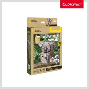 Cubic Fun - National Geographic Animale Salbatice Puzzle 3D Koala 60 piese - Img 2