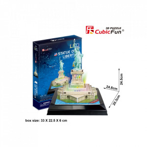 Cubic Fun - Puzzle 3D Led Statuia Libertatii 37 Piese - Img 3