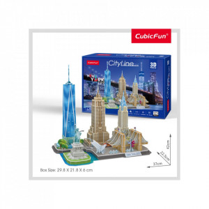 Cubic Fun - Puzzle 3D New York 123 Piese - Img 2