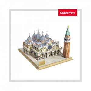 Cubic Fun - Puzzle 3D si Brosura-Piata San Marco 107 Piese - Img 4
