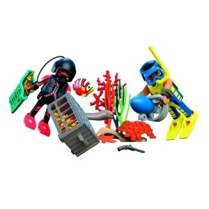 Playmobil - Jucarie de rol Scafandri politist si hot cu comoara - Img 2
