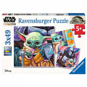 Puzzle Baby Yoda, 3X49 Piese - Img 2