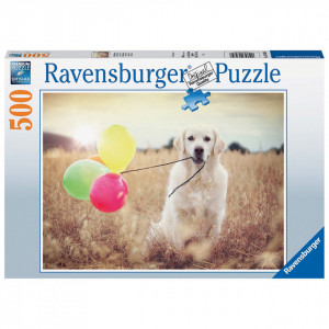 Puzzle Catel Cu Baloane, 500 Piese