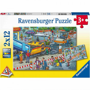 Puzzle Constructia Strazii, 2X12 Piese - Img 3