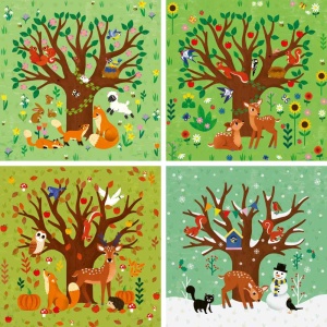 Ravensburger - Puzzle Up anotimpuri 4 puzzle contur 12 16 20 24 piese - Img 3