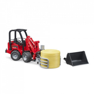 Bruder - Incarcator Compact Schaffer 2630 Cu Graifer Si Un Balot Rotund - Img 5