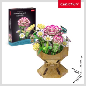 Cubic Fun - Buchet de flori 3D Garoafa 134 piese - Img 2