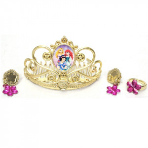Diadema si set de bijuterii, Disney Princess, 4 piese