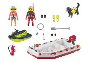 Playmobil-BARCA DE SALVARE CU SCUTER ACVATIC - Img 3