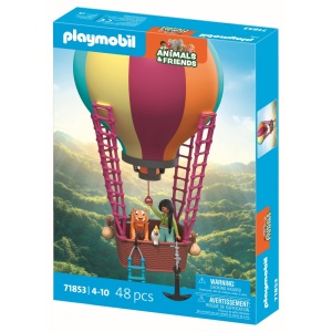 Playmobil - Jucarie de rol Plimbarea animalelor cu balonul - Img 2