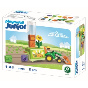 Playmobil - Junior dezvoltare prin joaca Tractor cu incarcatura si semanatoare - Img 3