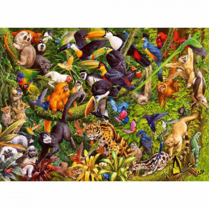 Puzzle Animale In Padurea Tropicala, 200 Piese - Img 2