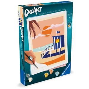 Ravensburger - CreArt pictura pe numere pentru adulti cabana pe plaja - Img 2
