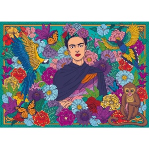 Ravensburger - Puzzle Frida Kahlo inconjurata de flori 1000 piese - Img 3