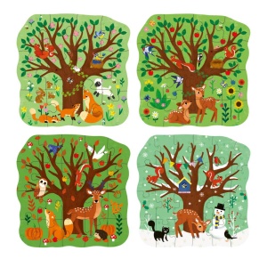 Ravensburger - Puzzle Up anotimpuri 4 puzzle contur 12 16 20 24 piese - Img 4