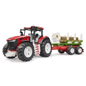 Bruder Tractor Roadmax cu remorca forestiera si 3 busteni - Img 5