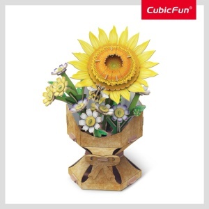 Cubic Fun - Buchet de flori 3D Floarea Soarelui 102 piese - Img 4