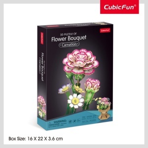 Cubic Fun - Buchet de flori 3D Garoafa 134 piese - Img 3