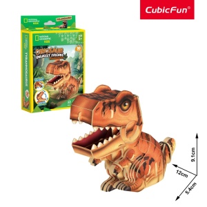 Cubic Fun - National Geographic Dinozauri Puzzle 3D Tiranozaur 47 piese - Img 2