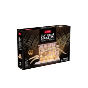 Cubic Fun - Puzzle 3D cu LED muzeul natural Balena albastra 223 piese - Img 3