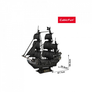 Cubic Fun - Puzzle 3D Nava Mare Queen Anne 328 Piese - Img 3