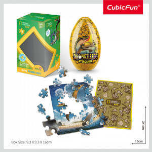 Cubic Fun - Puzzle In Cutie Pterosaur 63 Piese - Img 3