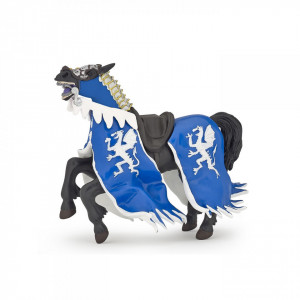 Papo Figurina Calul Regelui Cu Blazon Dragon Albastru - Img 2
