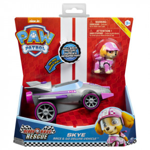 PATRULA CATELUSILOR SKYE MASINA DE CURSE CU SUNETE SI MOTOR PULL-BACK - Img 2