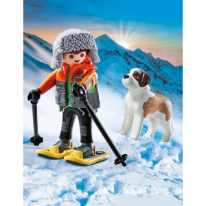 Playmobil - Figurina drumet cu animalut de colectie caine Saint Bernard - Img 5