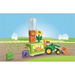Playmobil - Junior dezvoltare prin joaca Tractor cu incarcatura si semanatoare - Img 4