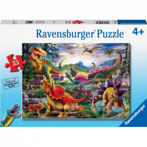 Puzzle Atacul T-Rex, 35 Piese - Img 2