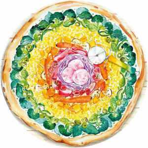 Puzzle Cerc Pizza, 500 Piese - Img 2