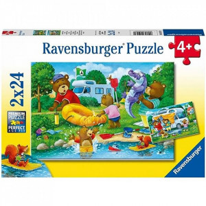 Puzzle Ursi In Camping, 2X24 Piese - Img 2