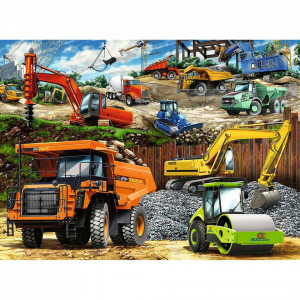 Puzzle Vehicule De Constructii, 100 Piese - Img 2
