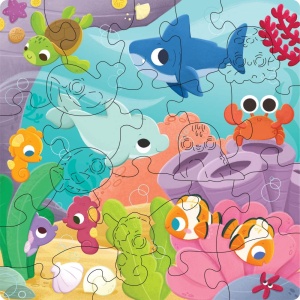 Ravensburger - Puzzle din lemn vietati marine 22 piese - Img 3