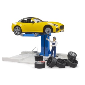 Bruder Service auto cu decapotabila sport - Img 2